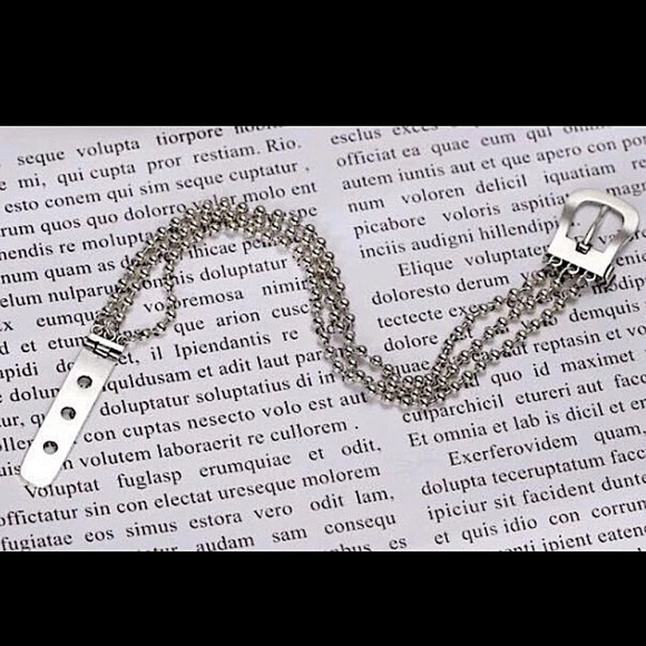 Sterling Silver Buckle Beaded Chain Bracelet - Picture 11 of 11